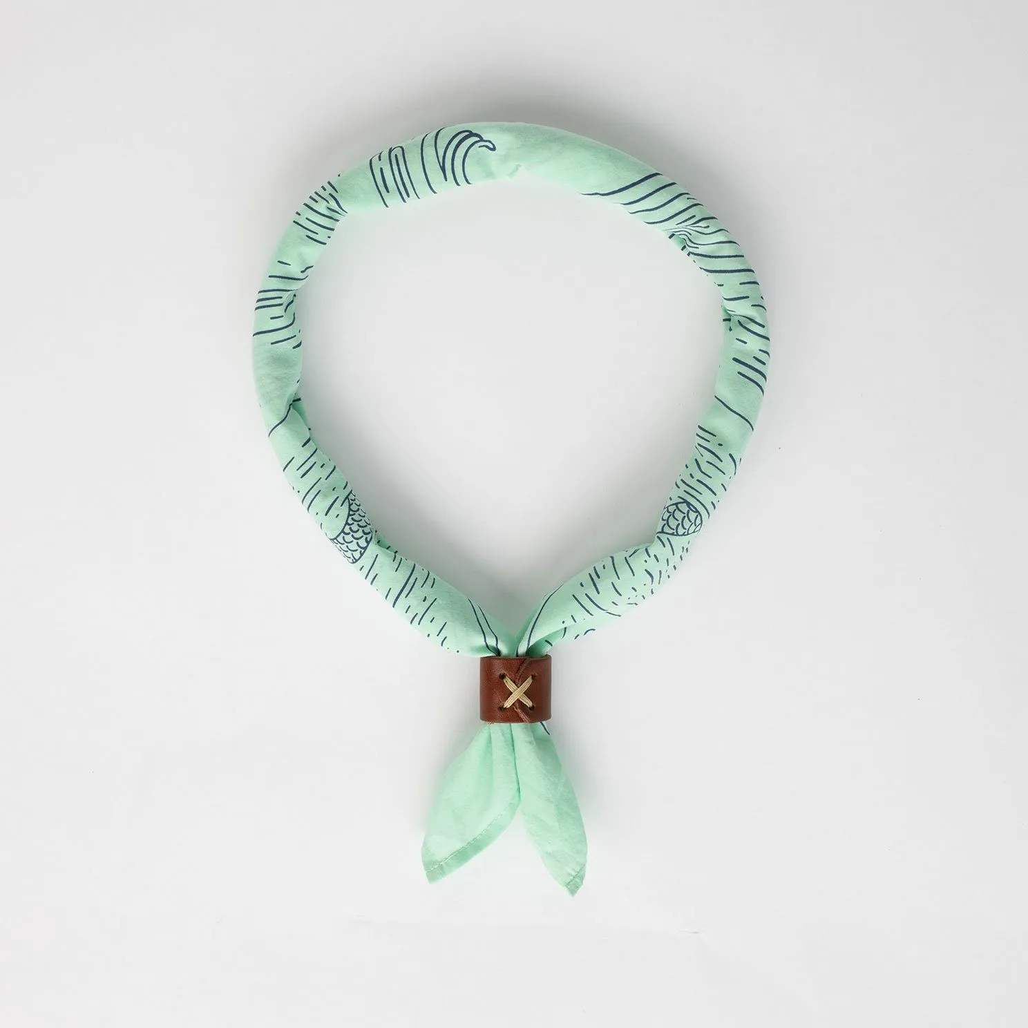 Sea Bandana - Japanese Selvedge - Teal sold by Bradley Mountain product image thumbnail 3