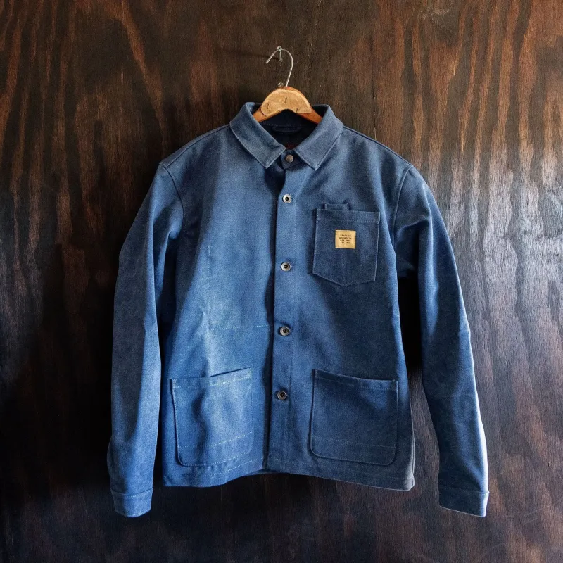 Edison Chore Coat - Stone Washed Indigo sold by Bradley Mountain