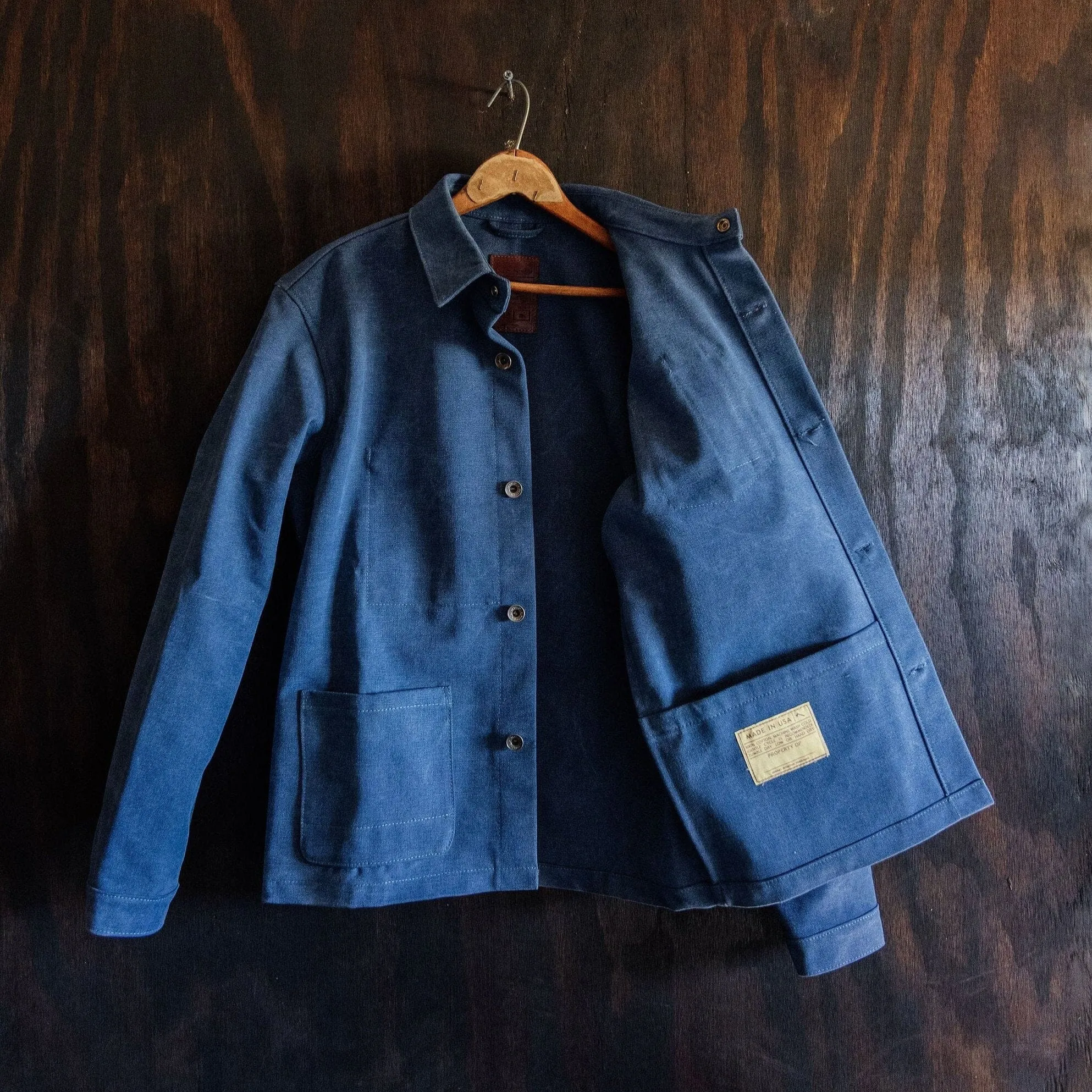 Edison Chore Coat - Stone Washed Indigo sold by Bradley Mountain product image thumbnail 2