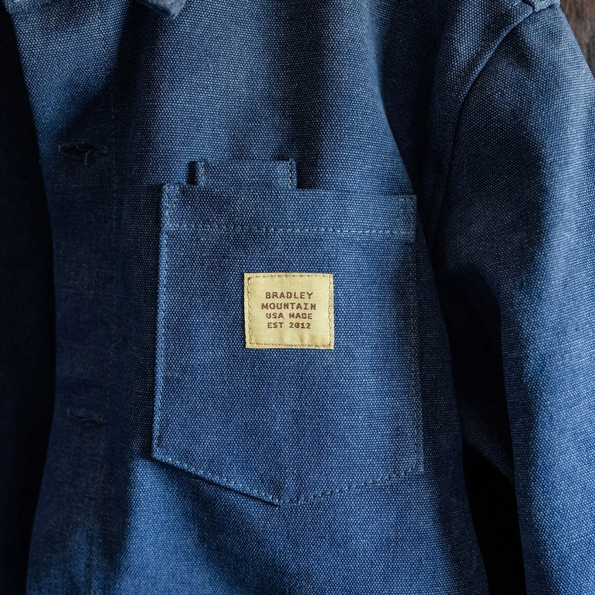 Edison Chore Coat - Stone Washed Indigo sold by Bradley Mountain product image thumbnail 4