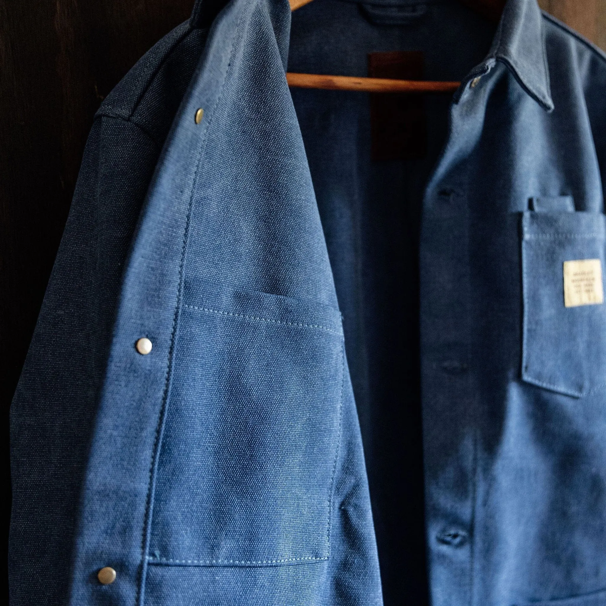 Edison Chore Coat - Stone Washed Indigo sold by Bradley Mountain product image thumbnail 3