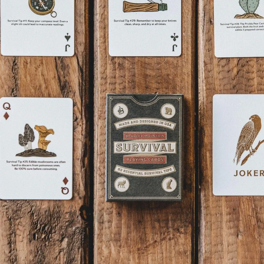 Survival Playing Cards - Charcoal sold by Bradley Mountain product image thumbnail 2