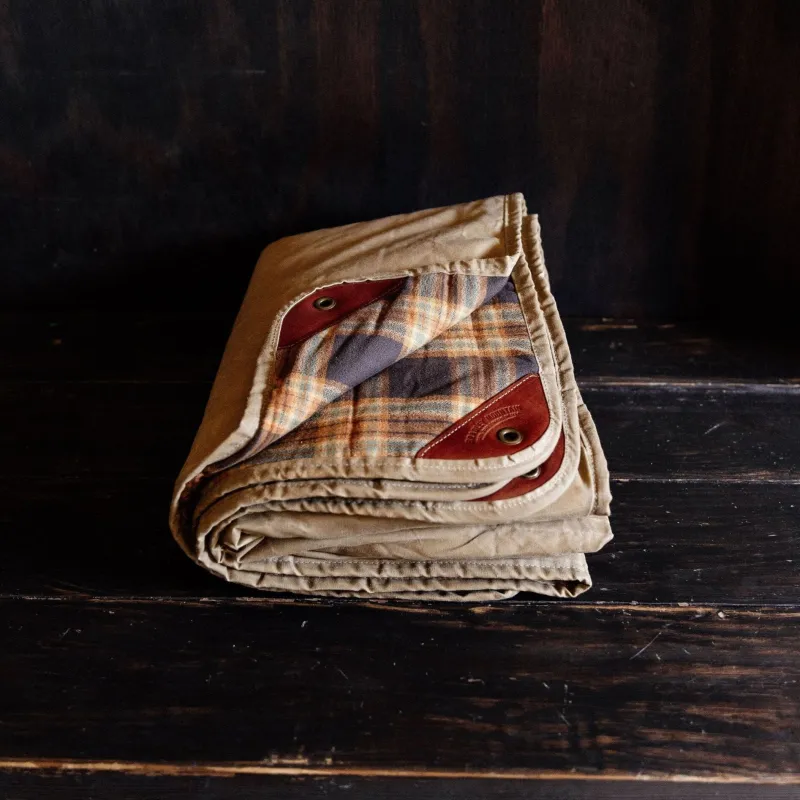 Insulated Waxed Camp Blanket - Field Tan sold by Bradley Mountain