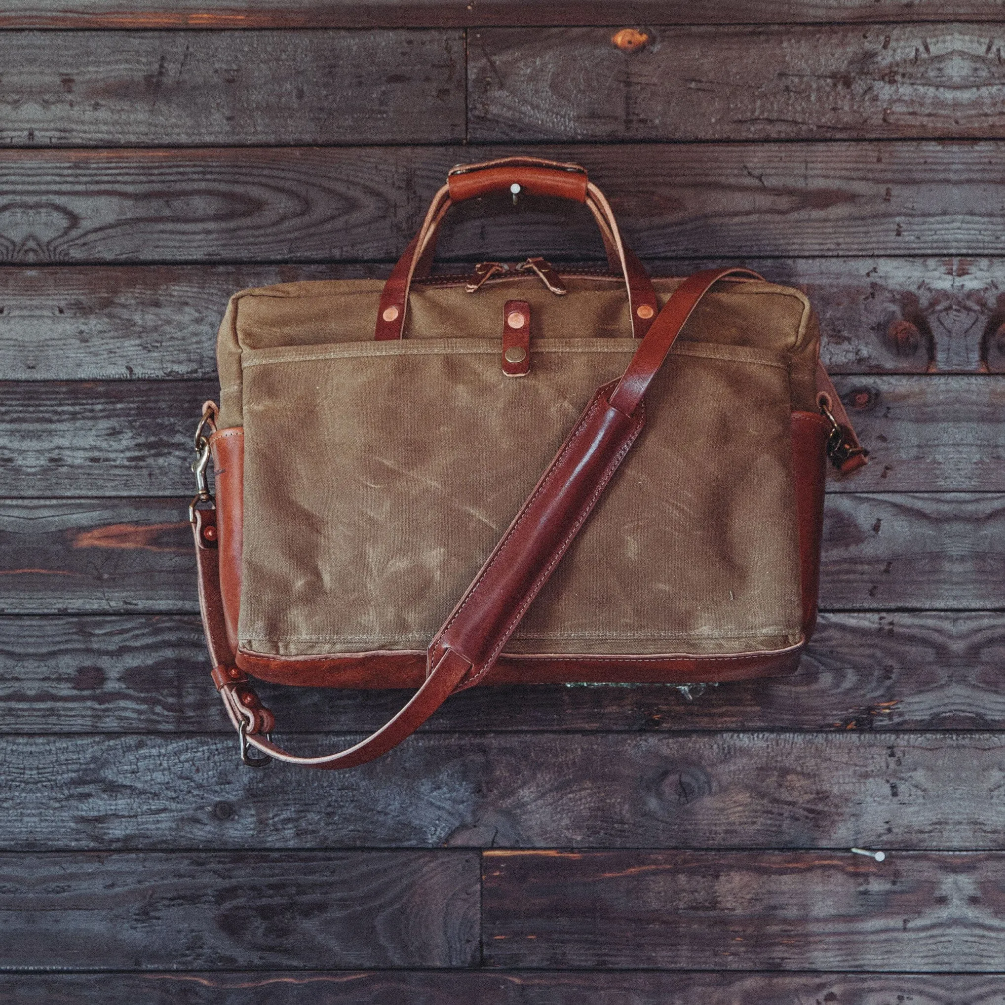 Courier Briefcase - Brush Brown sold by Bradley Mountain