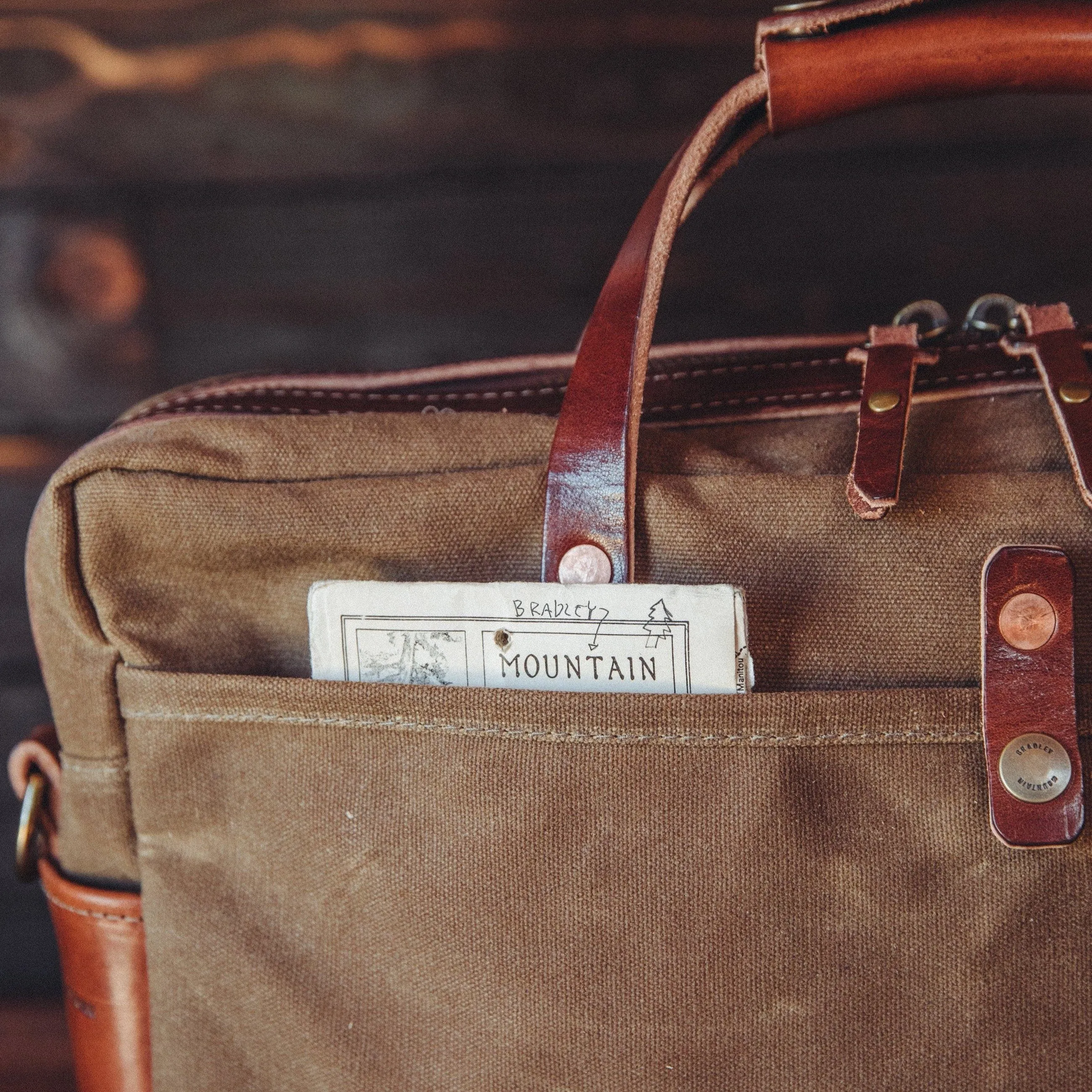 Courier Briefcase - Brush Brown sold by Bradley Mountain product image thumbnail 4