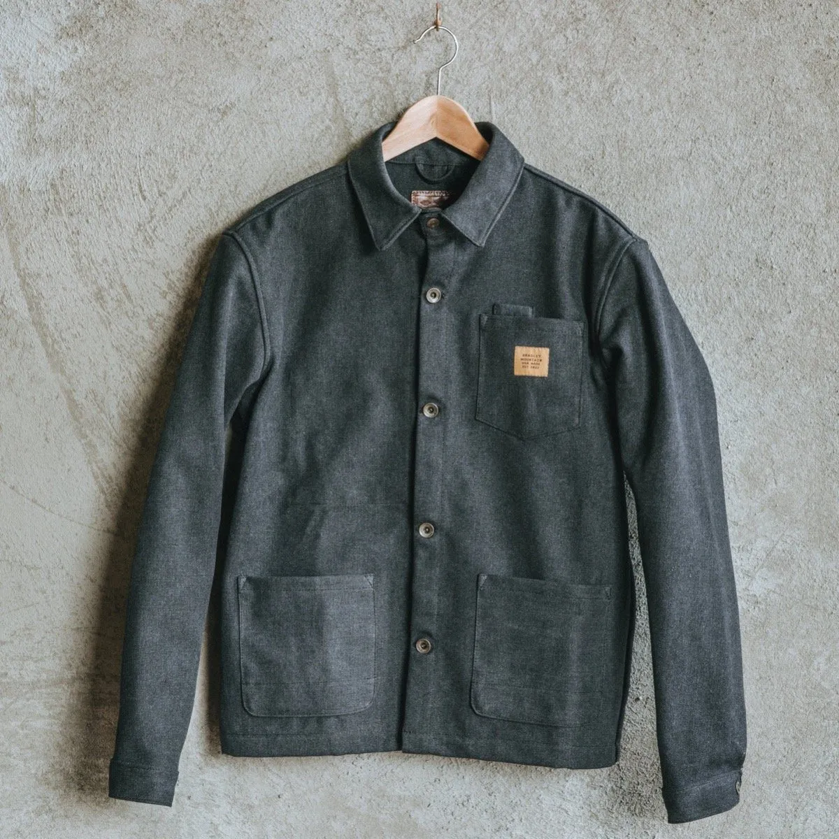 Edison Chore Coat - Stone Washed Black sold by Bradley Mountain
