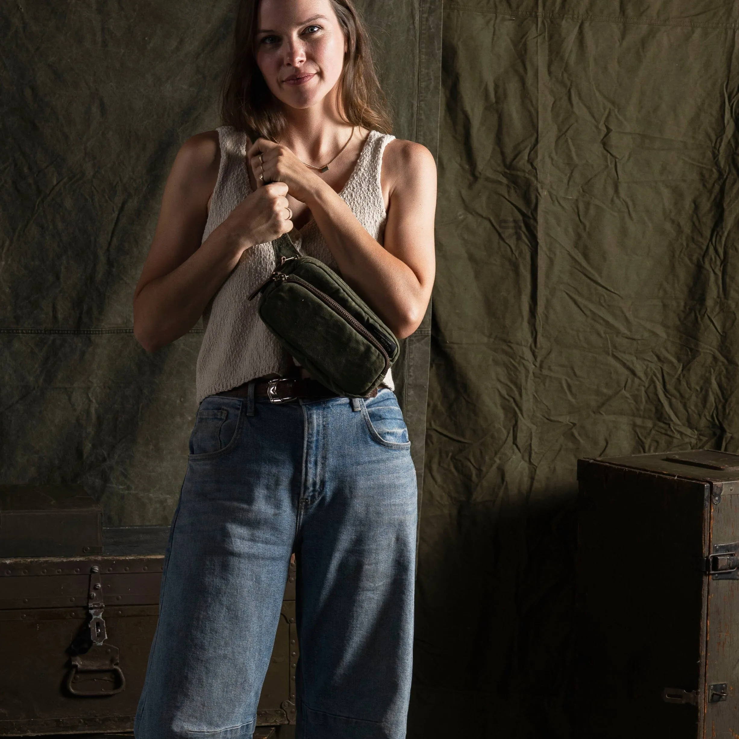 Pointer Crossbody Bag - Forest sold by Bradley Mountain product image thumbnail 3