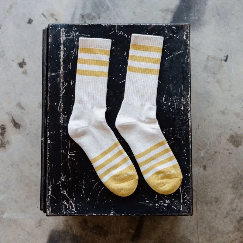 Heather Stripe Socks - Ochre sold by Bradley Mountain