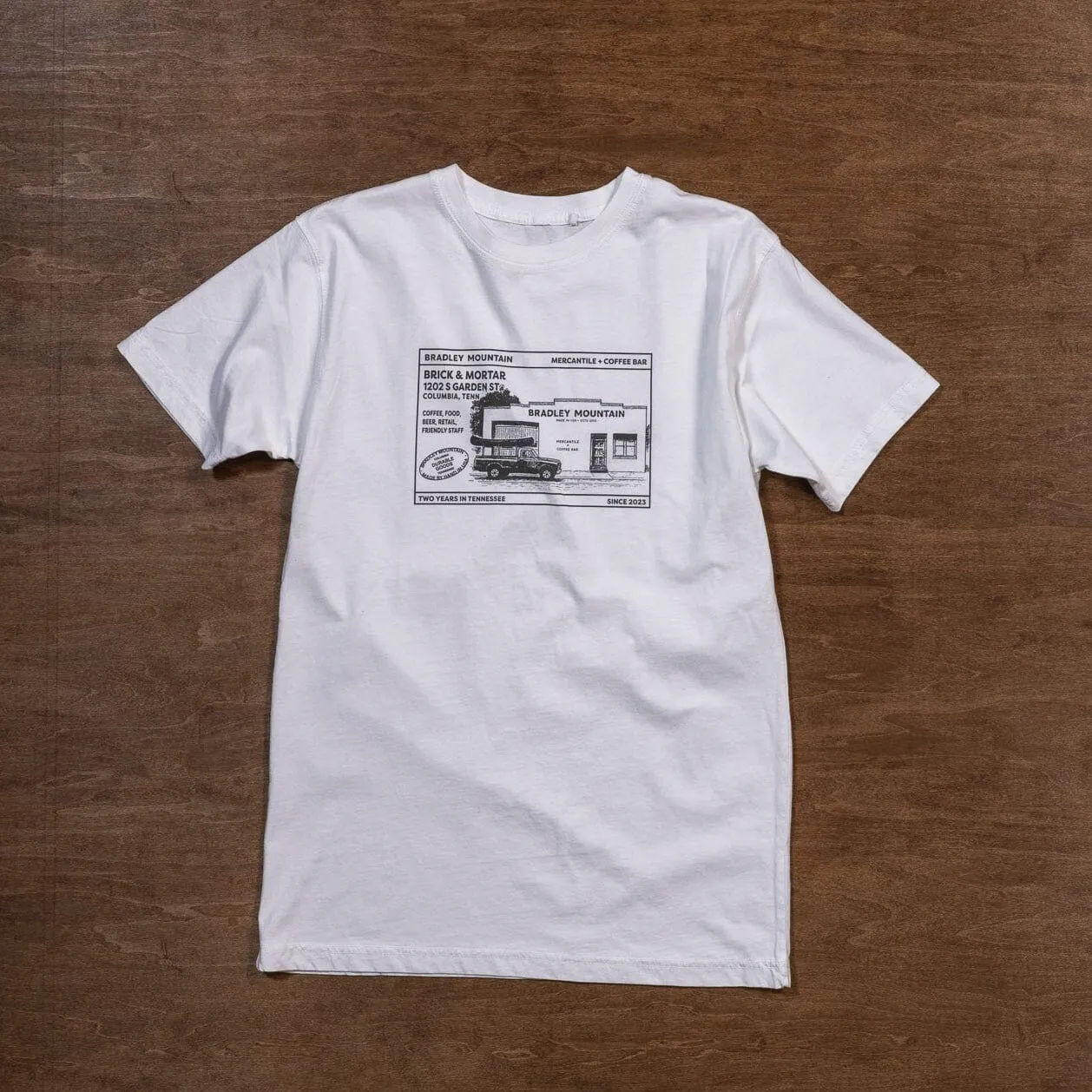 Brick and Mortar Tee - White sold by Bradley Mountain