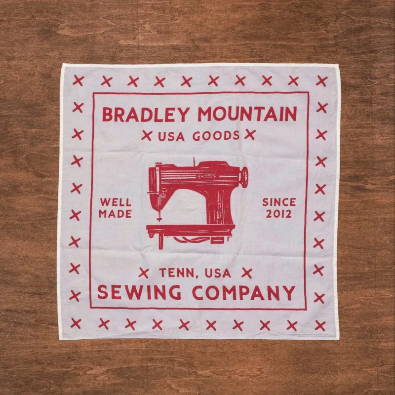 Sewing Company Bandana - White/Red sold by Bradley Mountain