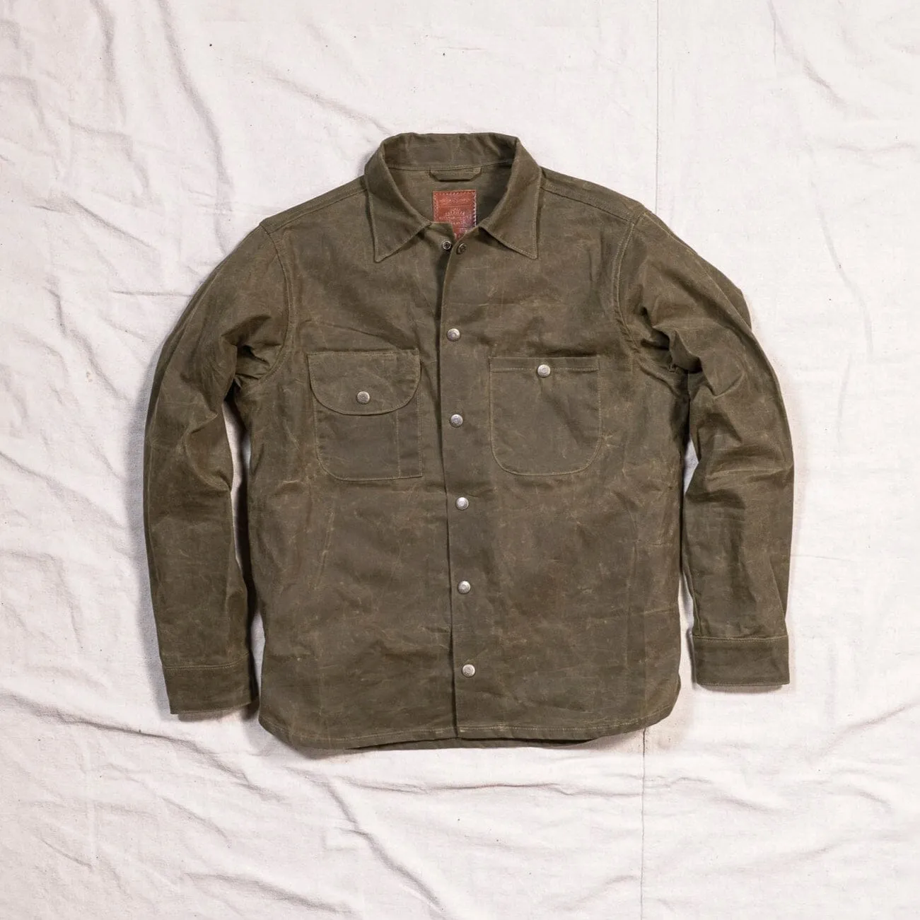Canvas Workshirt - Military Olive sold by Bradley Mountain