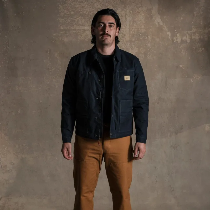 Cabin Jacket w/ Zipper - Waxed Black sold by Bradley Mountain