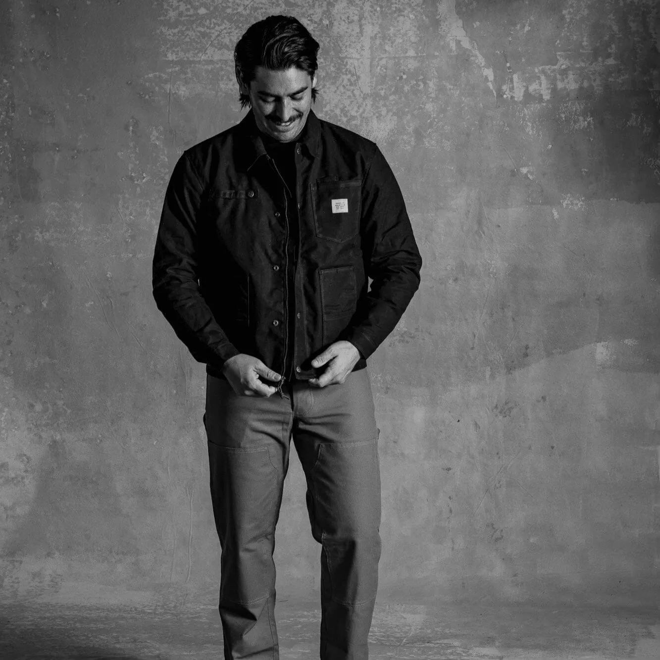 Cabin Jacket w/ Zipper - Waxed Black sold by Bradley Mountain product image thumbnail 4