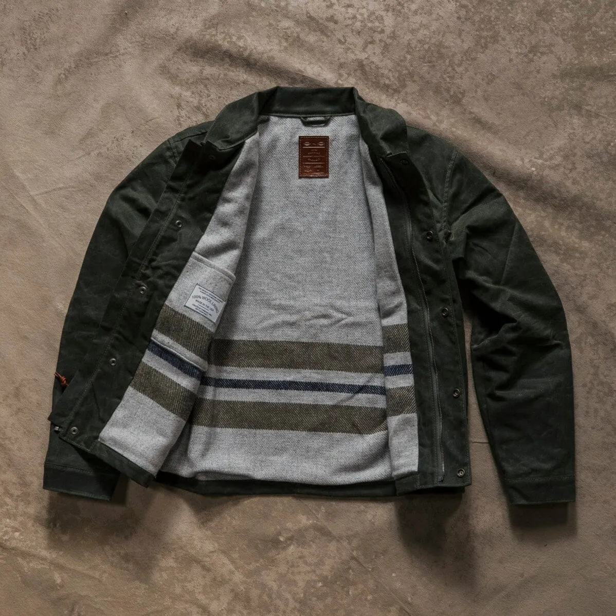 Cabin Jacket w/ Zipper - Forest (Past Season Wool) sold by Bradley Mountain product image thumbnail 5