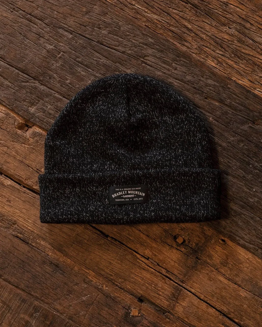Melange Ragg Wool Beanie - Black Marl sold by Bradley Mountain product image thumbnail 2
