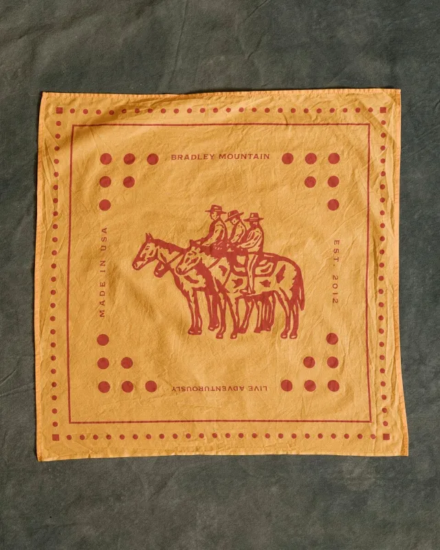 Wrangler Bandana - Gold/Red sold by Bradley Mountain