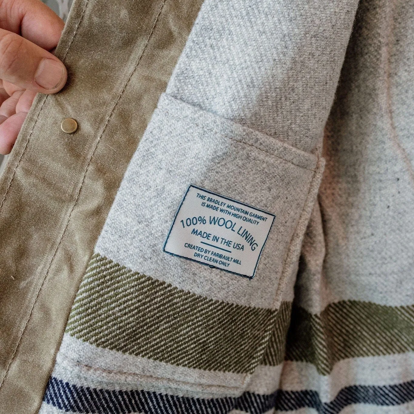 Cabin Jacket - Field Tan (Past Season Wool) sold by Bradley Mountain product image thumbnail 4