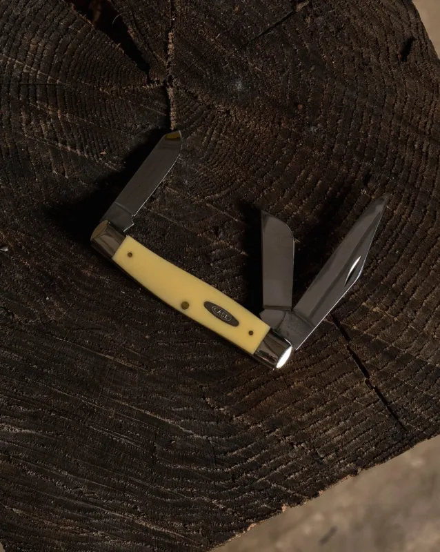1978 Stockman Yellow Case Knife made by Bradley Mountain
