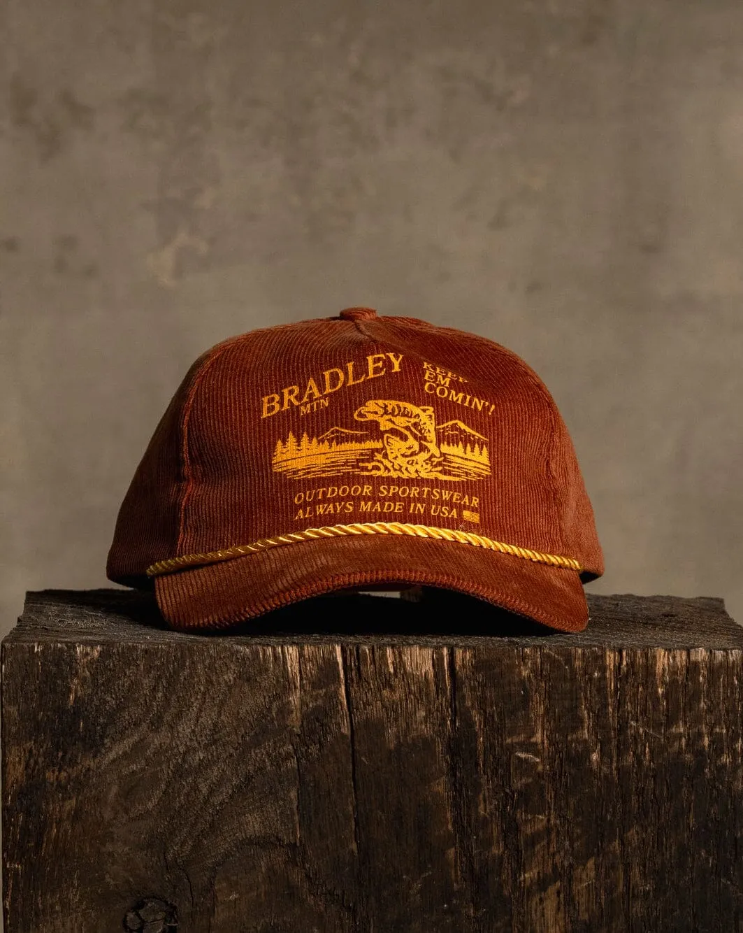 Fisherman Hat - Rust Cord sold by Bradley Mountain