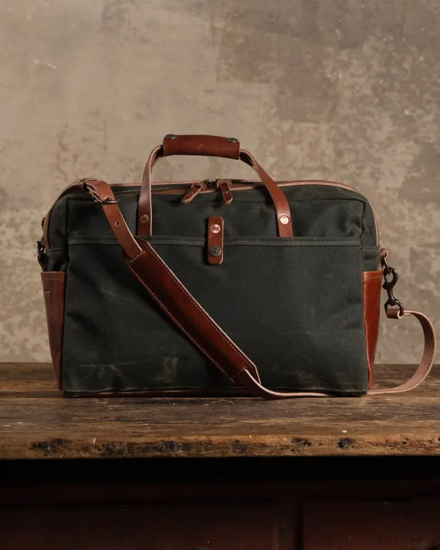 Courier Briefcase - M.O.D./Brown made by Bradley Mountain