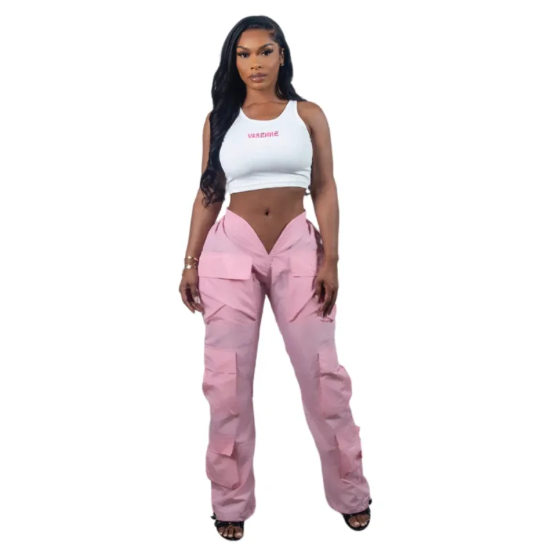 Cropped Pink Logo Tank White sold by Varenne