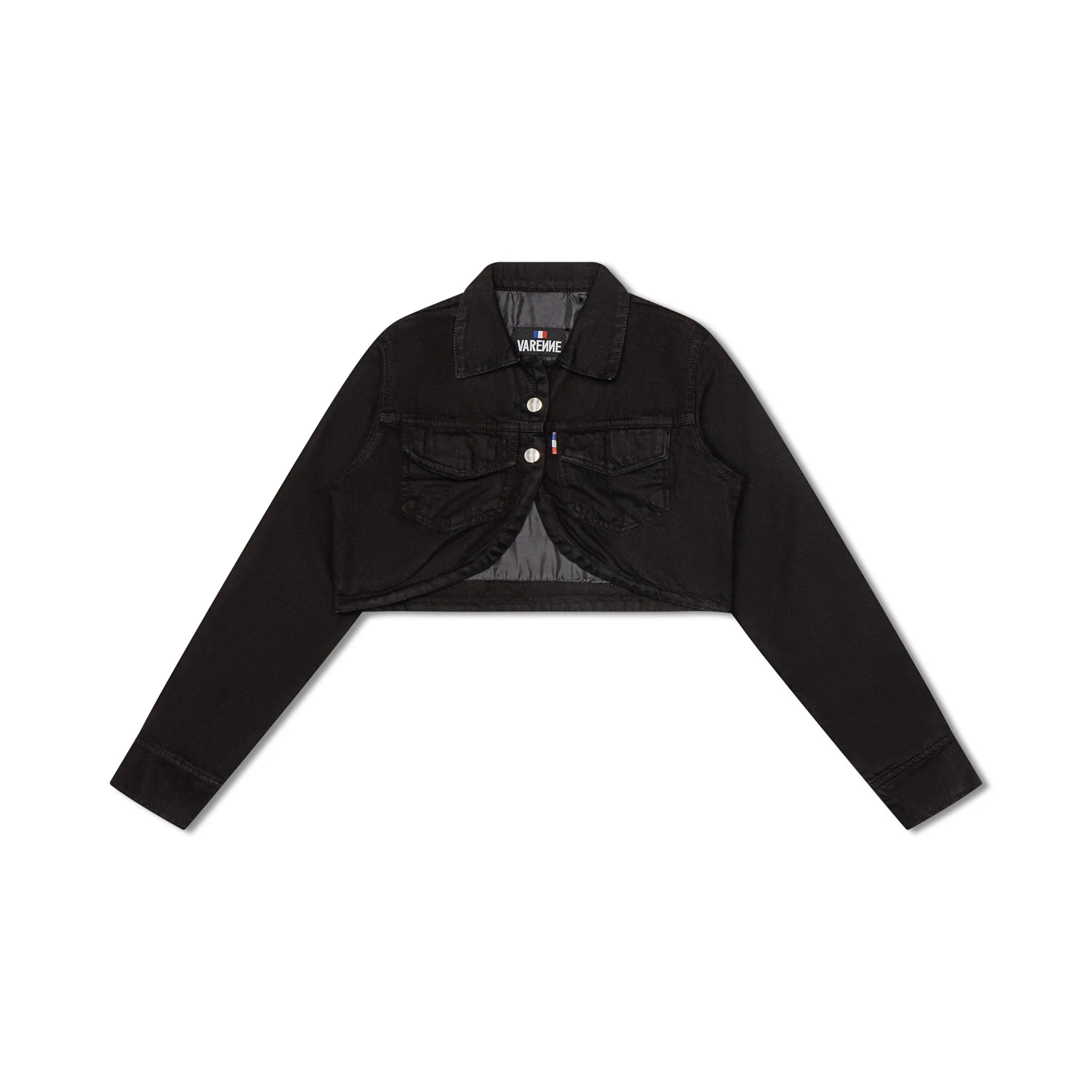 Cropped Denim Jacket Black sold by Varenne product image thumbnail 3