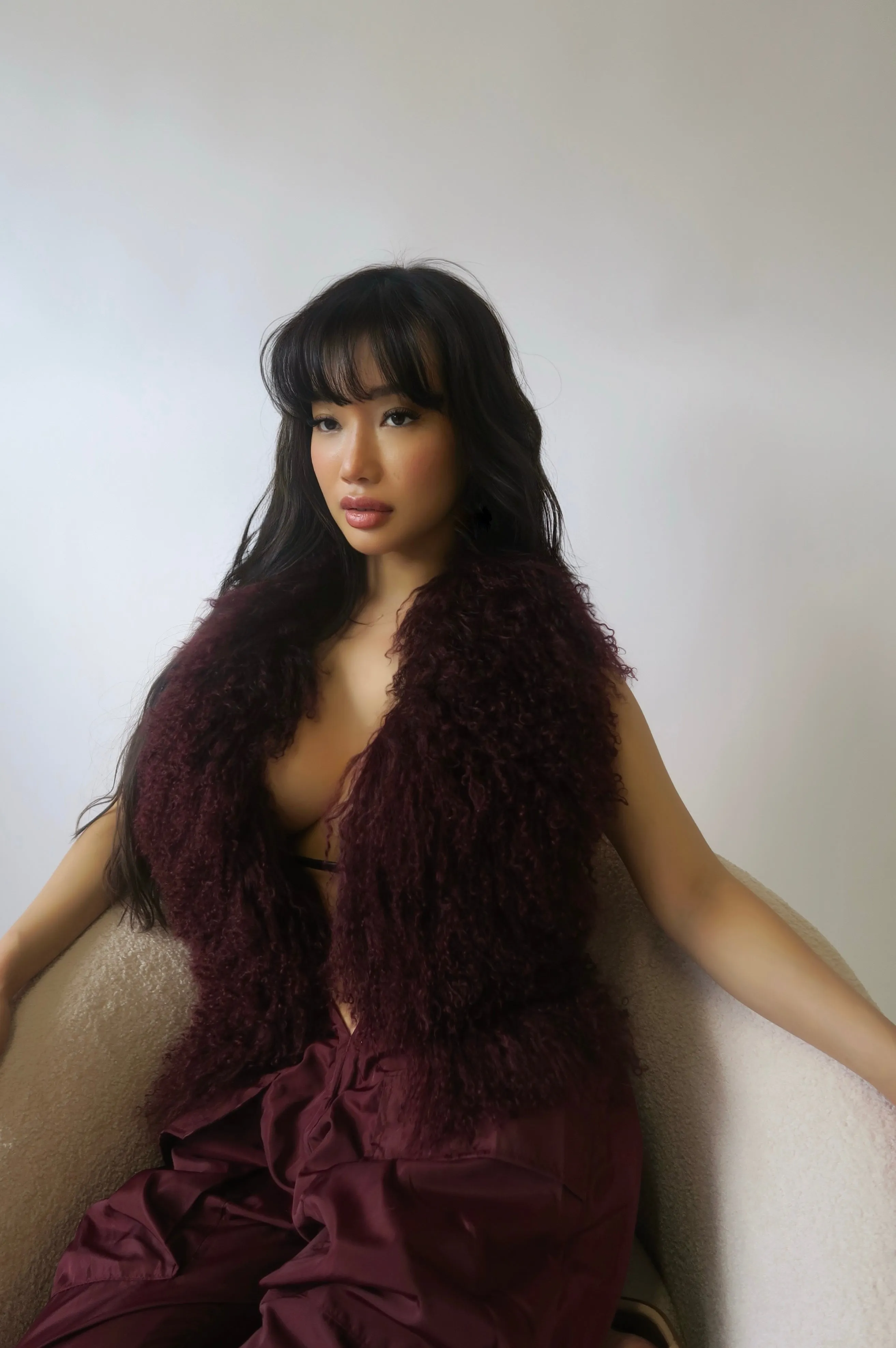 Mongolian Fur Halter Top Puce sold by Varenne product image thumbnail 4