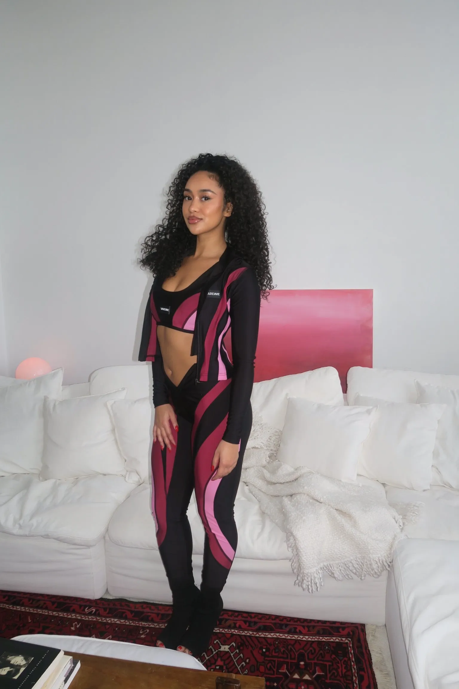 V Cut Cherry Blossom Leggings sold by Varenne product image thumbnail 5