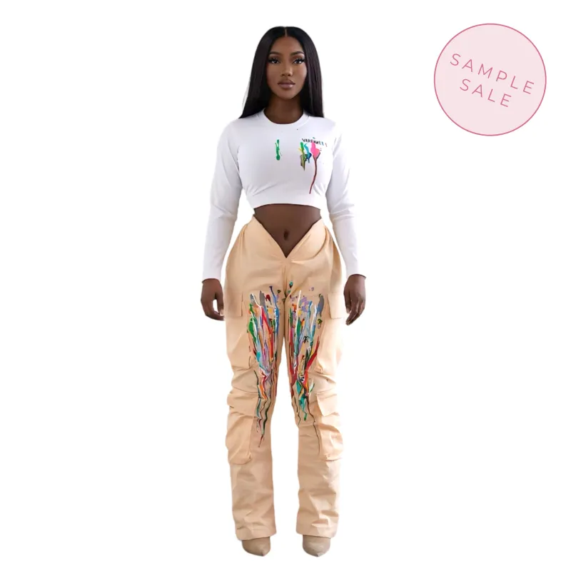 [SAMPLE SALE] Painted Cropped Top sold by Varenne