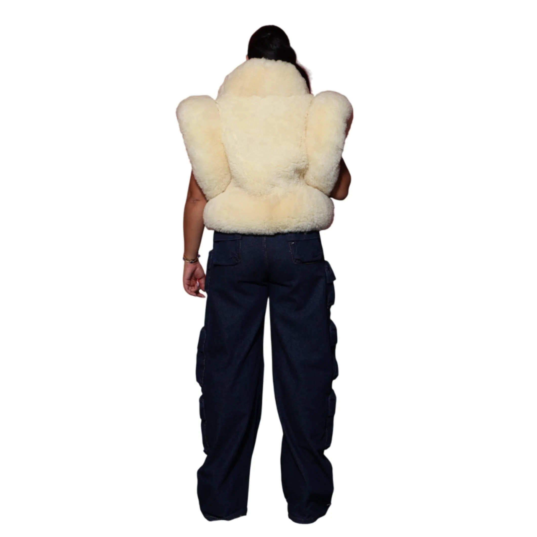Shearling Tire Vest sold by Varenne product image thumbnail 3