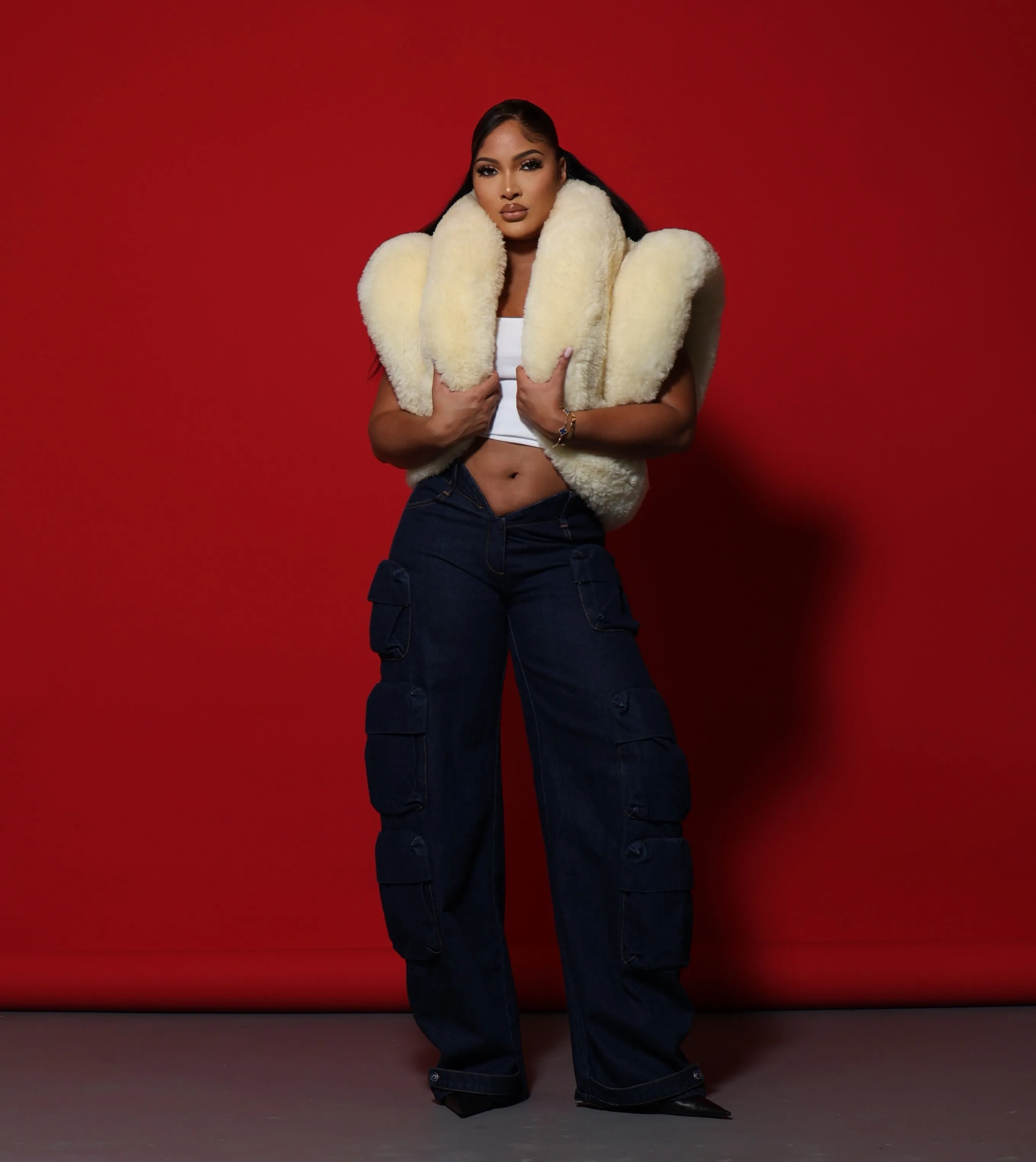 Shearling Tire Vest sold by Varenne product image thumbnail 4