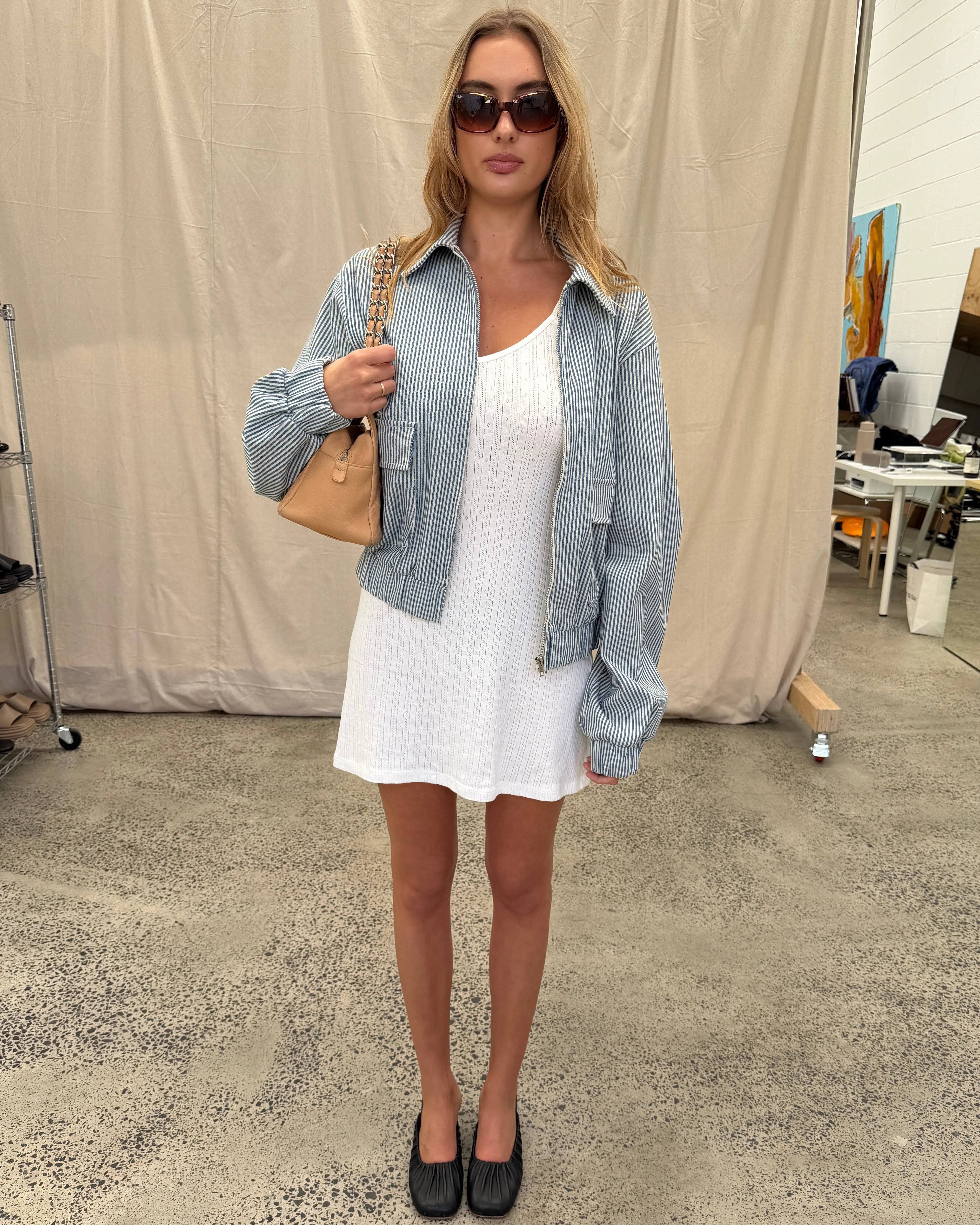 Darci Vintage Denim Bomber sold by Scarlet & Sam product image thumbnail 2