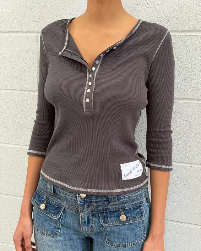 Henley Rib 1/2 Sleeve made by Scarlet & Sam