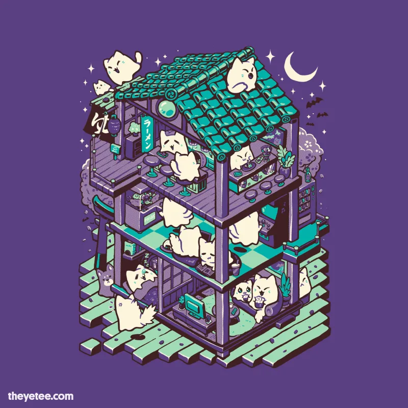 Kawaii Ghost Kittens sold by The Yetee