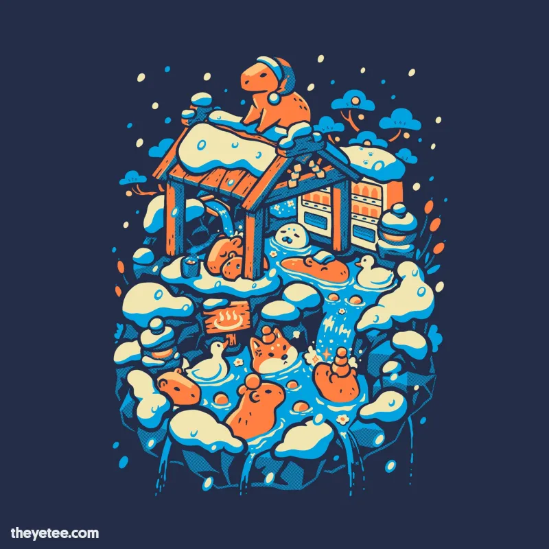 Winter hot spring sold by The Yetee