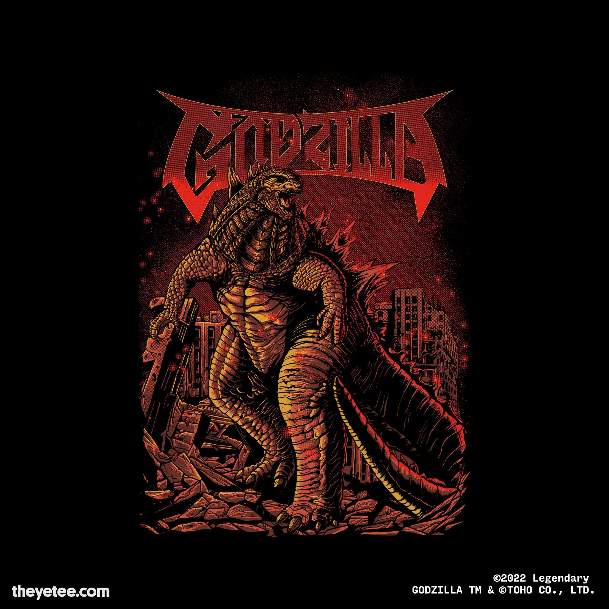 Heavy Metal Godzilla sold by The Yetee product image thumbnail 2