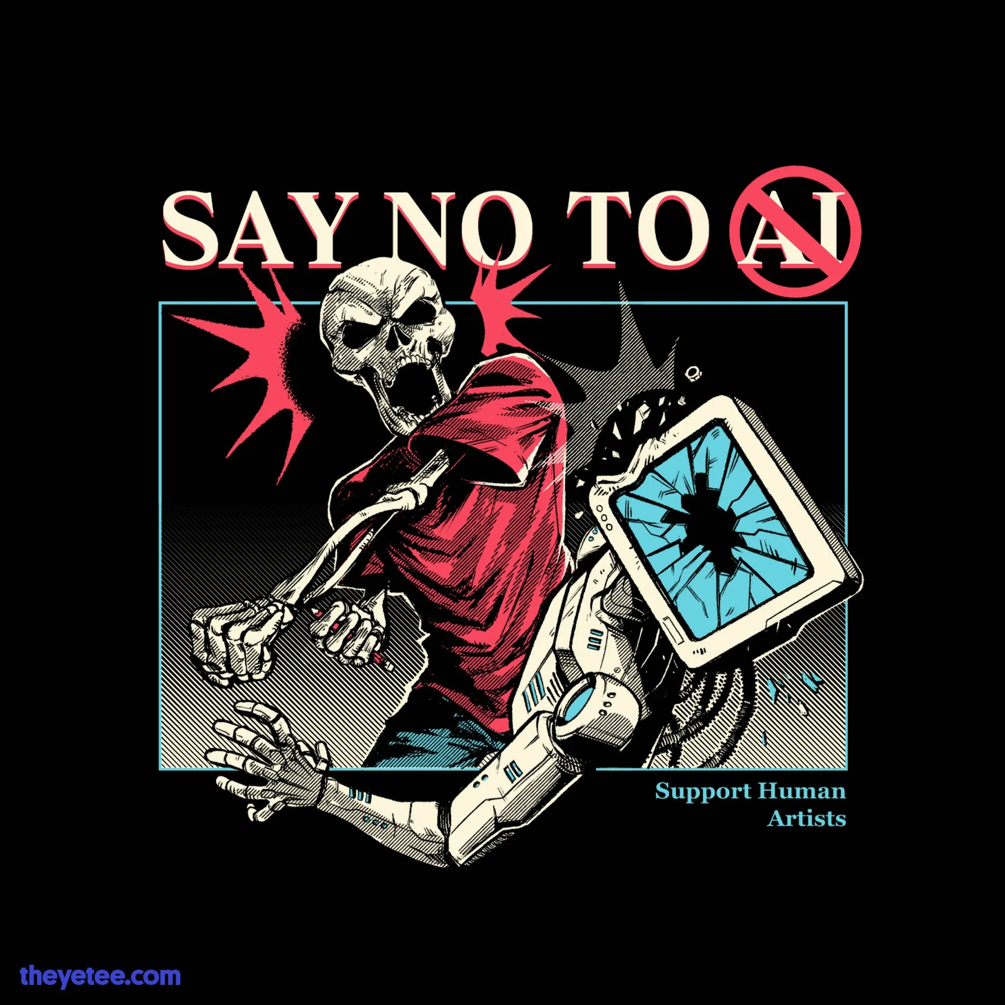 Support Human Artists sold by The Yetee product image thumbnail 2