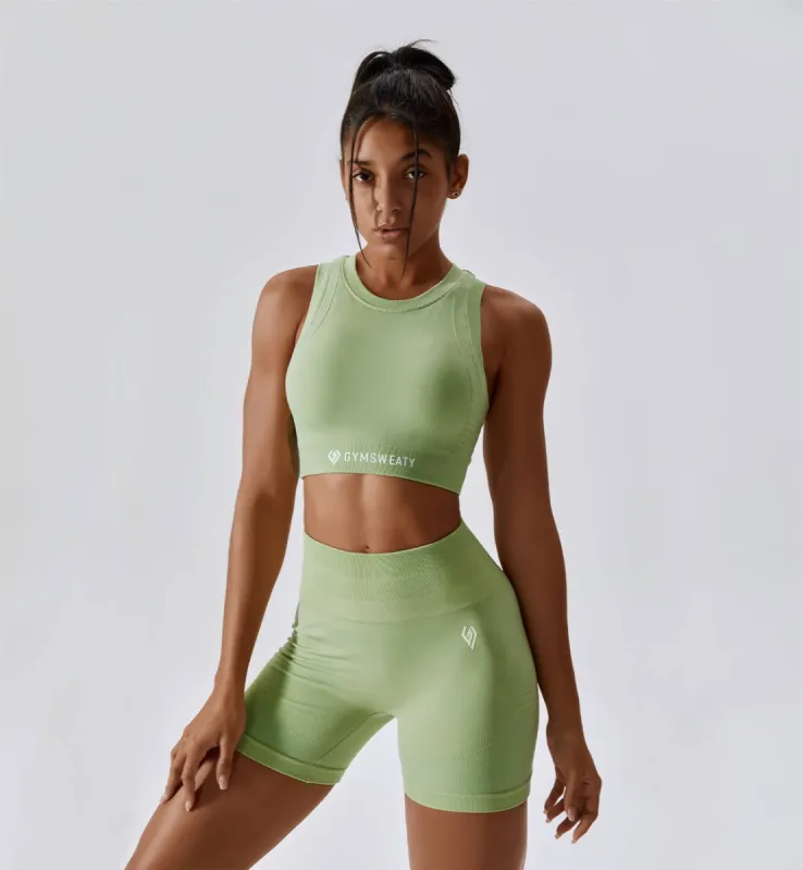 Air Flow Training Cropped Tank-Celadon sold by Gymsweaty