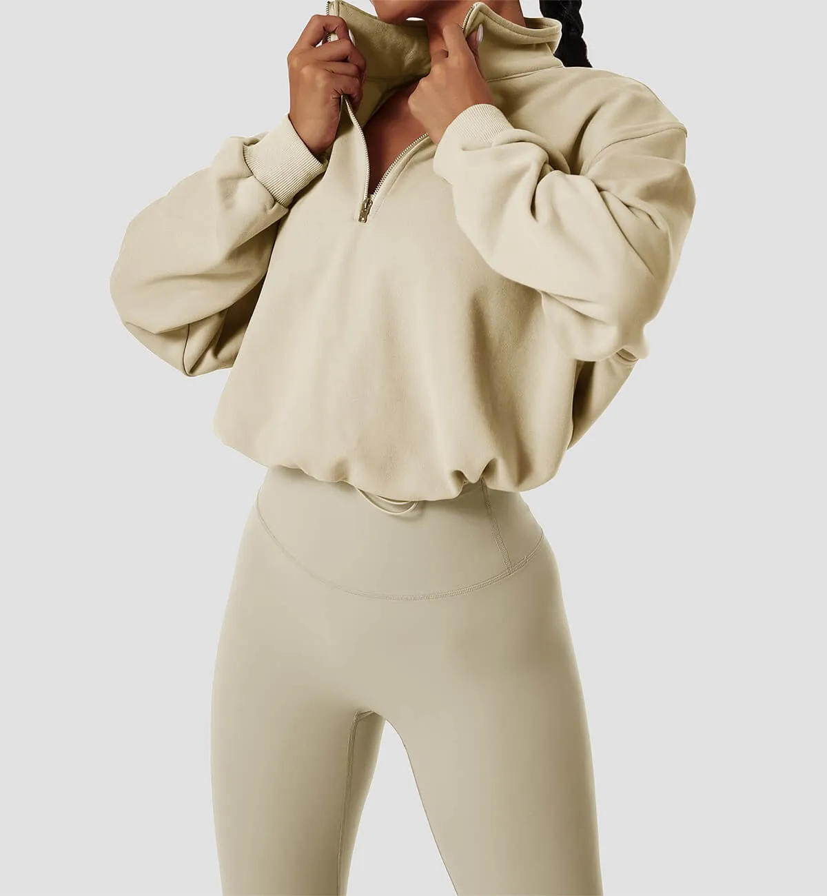 Zipper Lapel Sweats sold by Gymsweaty product image thumbnail 4