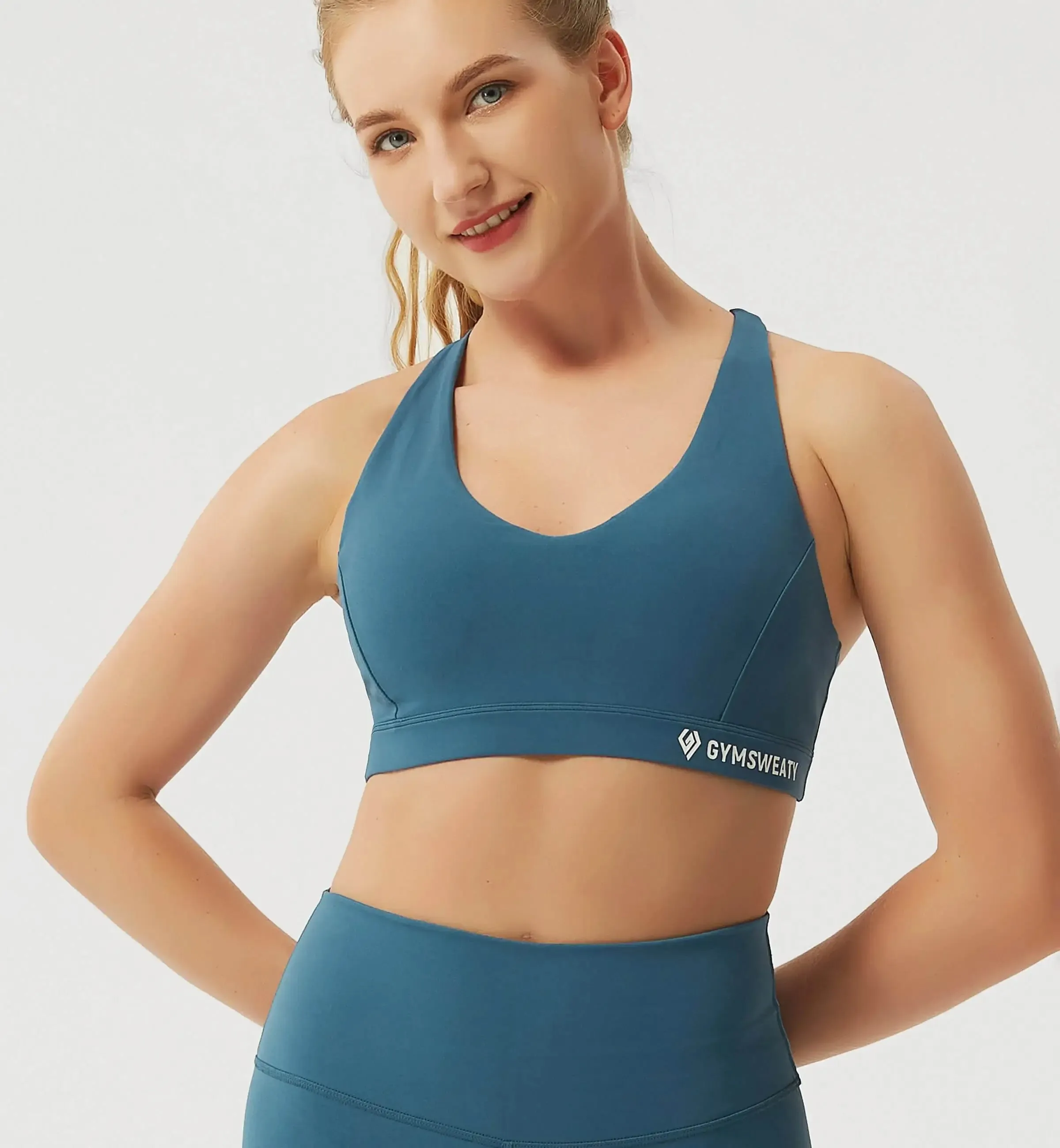 Brisk Like Me Sexy Back High Support Sports Bra sold by Gymsweaty