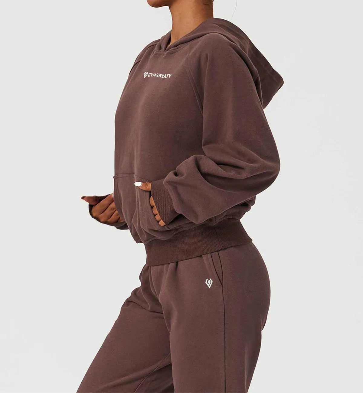 Training Hoodie-Chocolate sold by Gymsweaty product image thumbnail 3