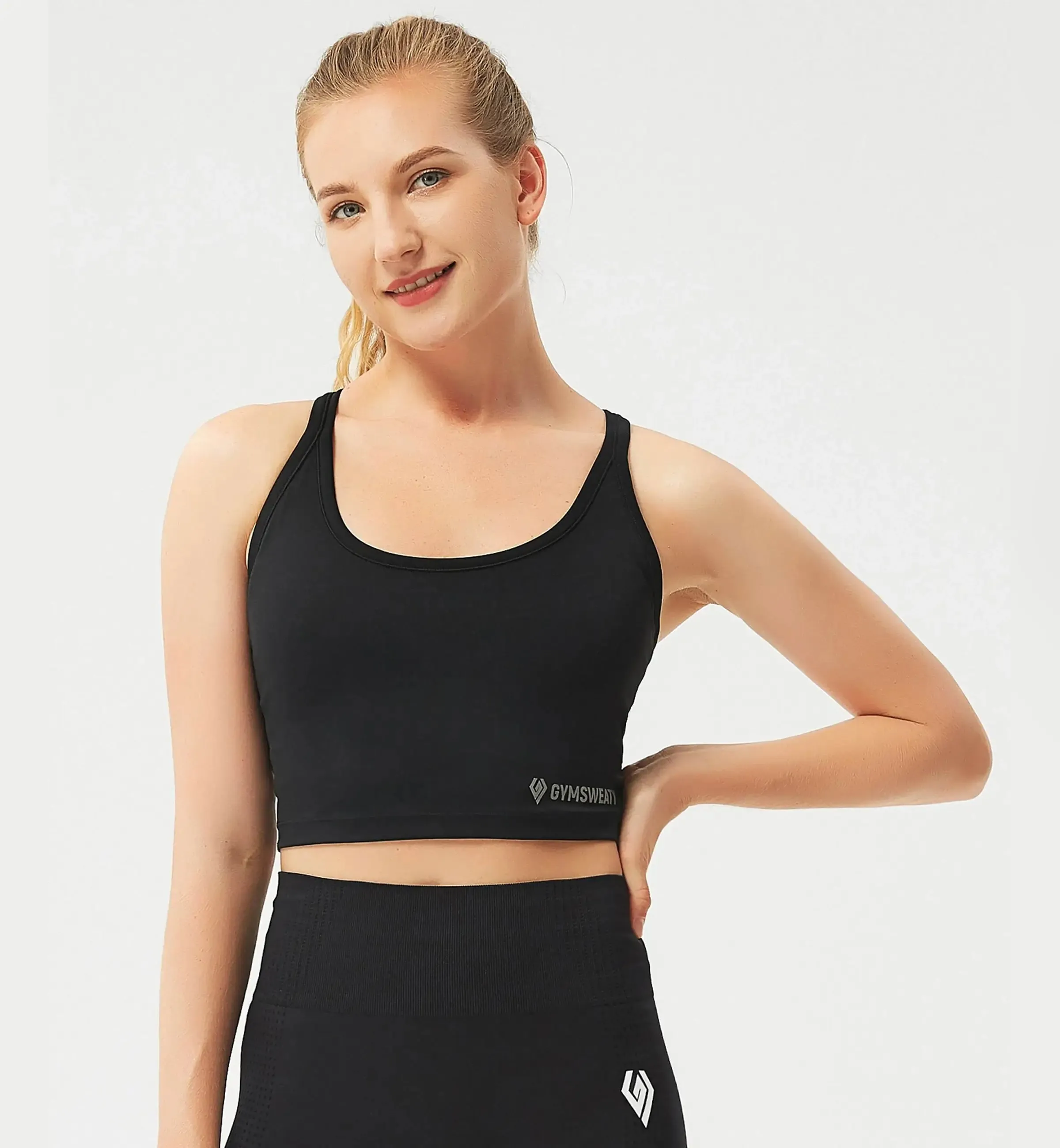 Breathable Medium Support Yoga Sports Bra sold by Gymsweaty