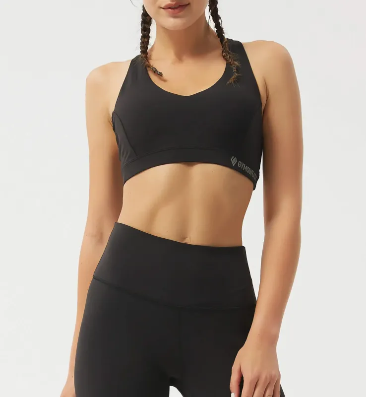 Brisk Like Me Sexy Back High Support Sports Bra sold by Gymsweaty