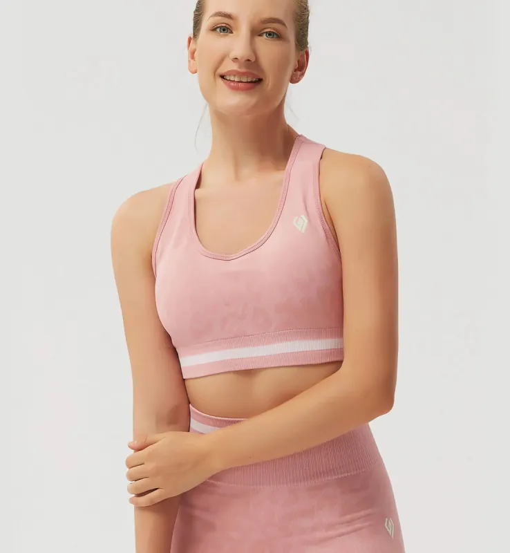 Fancy World Textured Leopard Sports Bra sold by Gymsweaty