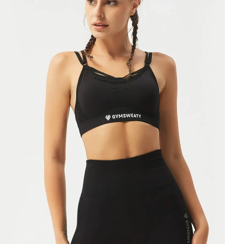 Brisk Like Me Medium Supportive Seamless Sports bra sold by Gymsweaty