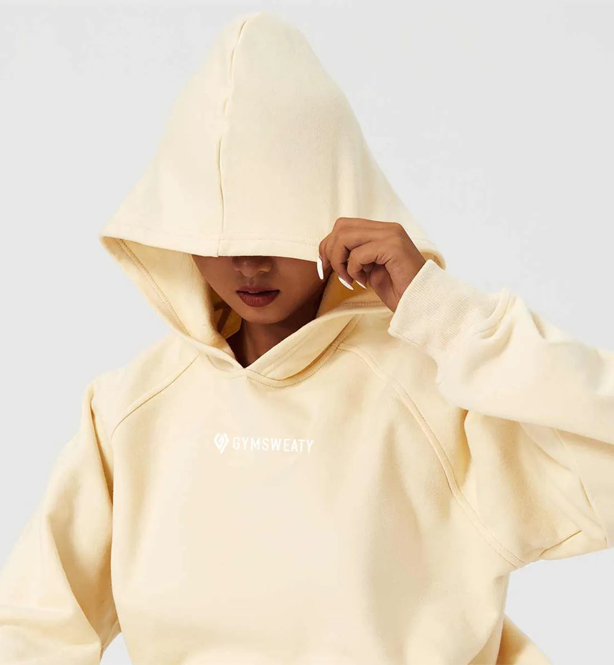 Training Hoodie-Cream sold by Gymsweaty product image thumbnail 3