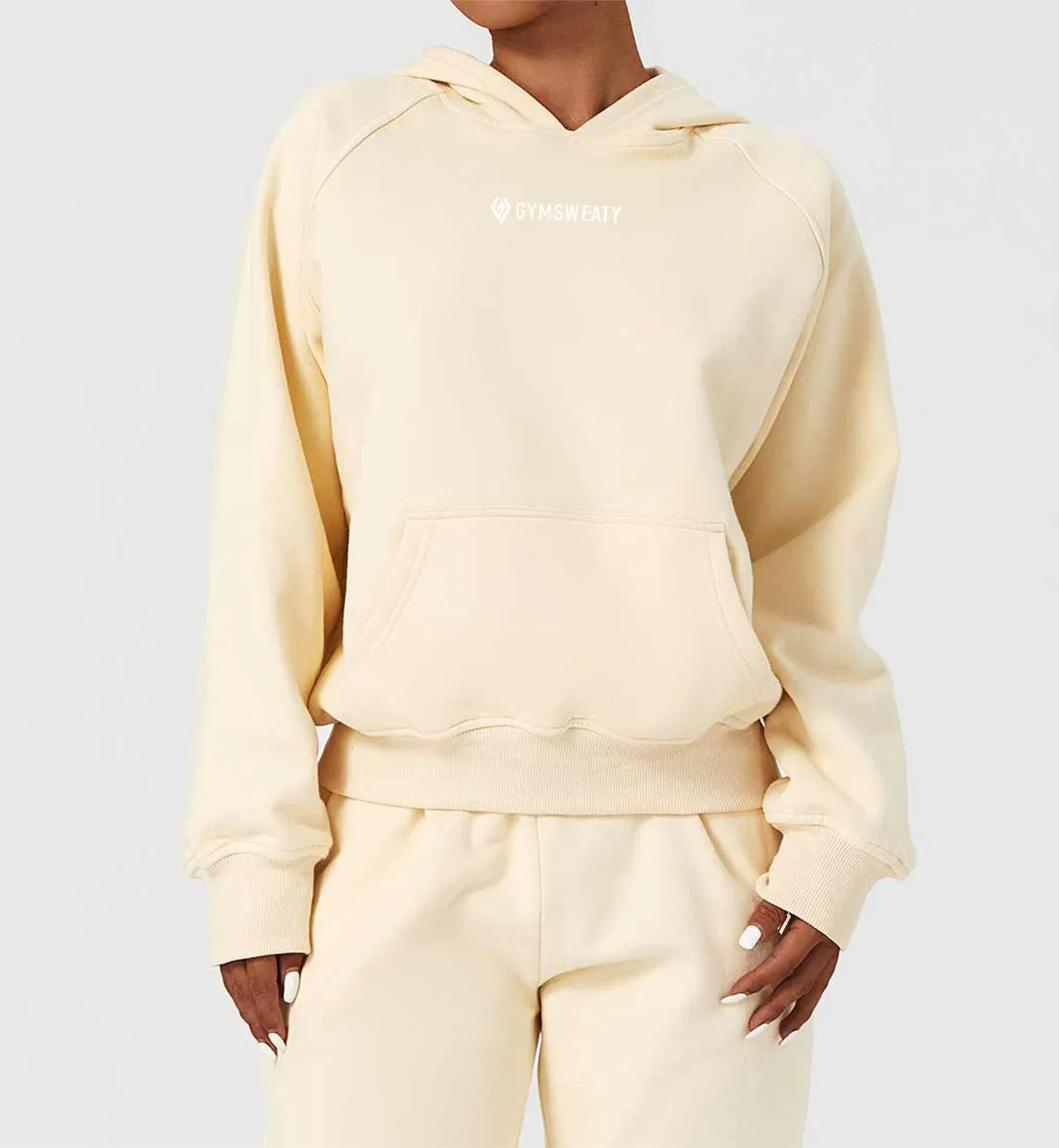 Training Hoodie-Cream sold by Gymsweaty