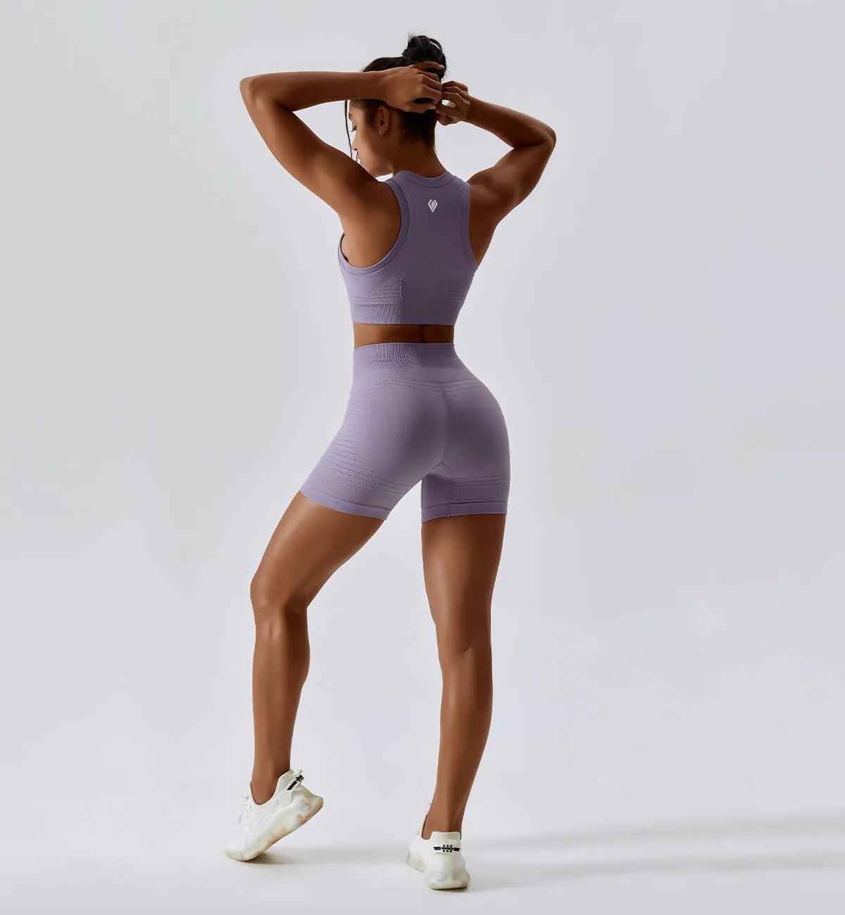 Air Flow Training Cropped Tank-Lavender sold by Gymsweaty product image thumbnail 3
