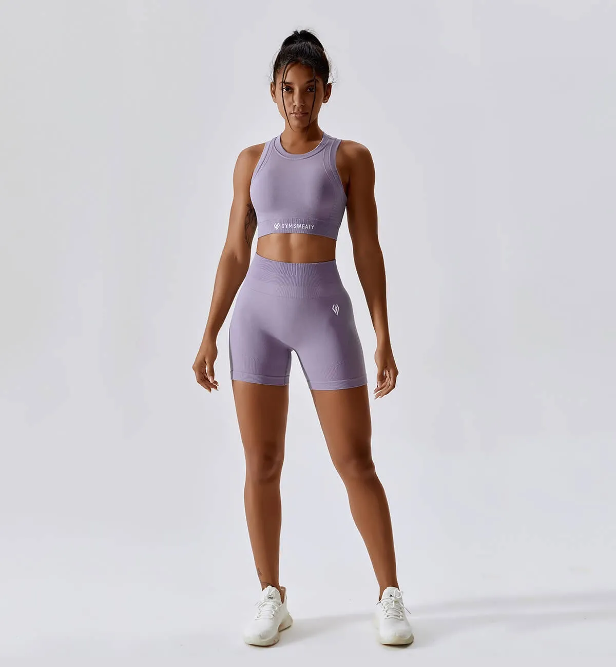 Air Flow Training Cropped Tank-Lavender sold by Gymsweaty product image thumbnail 5