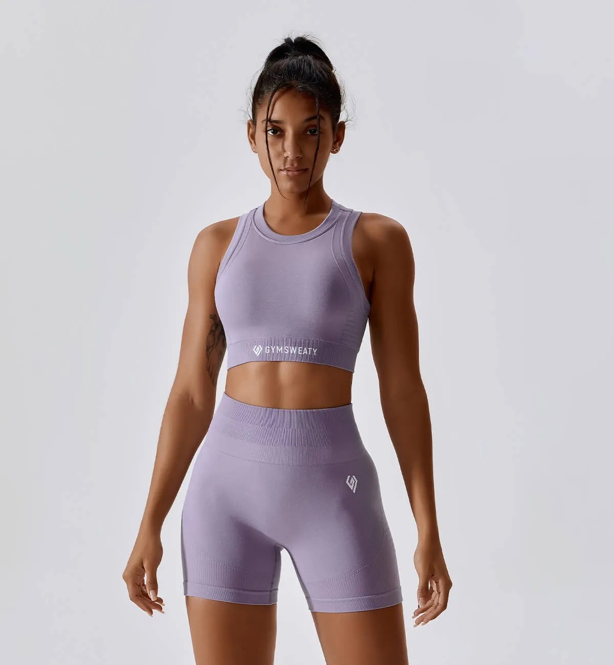 Air Flow Training Cropped Tank-Lavender sold by Gymsweaty